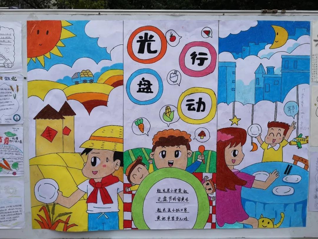 我院商贸旅游系举办主题为“光盘行动,从我做起”的班级画、手抄报作品展
