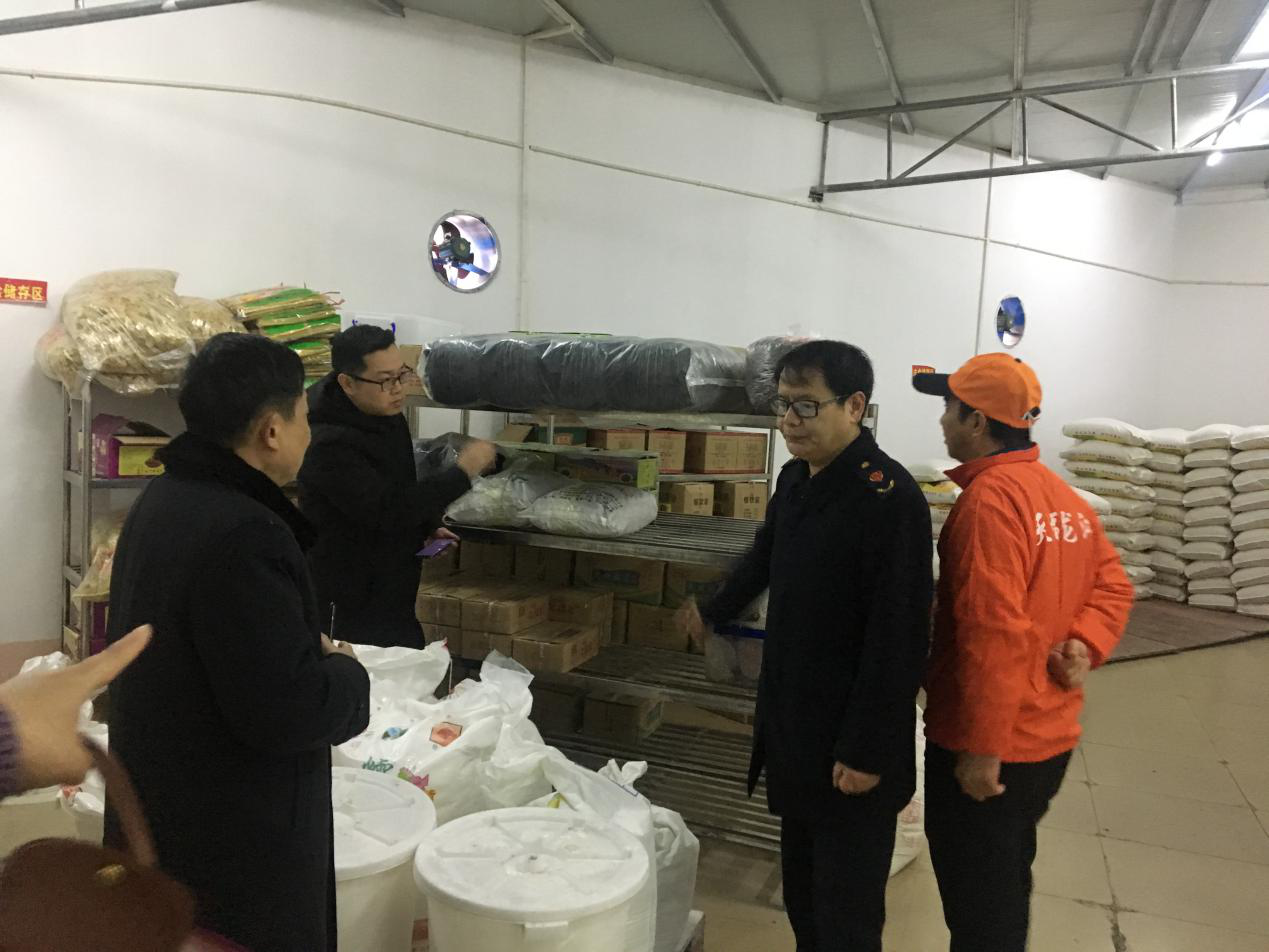 章贡区沙石食监分局李谨局长一行来我院检查指导