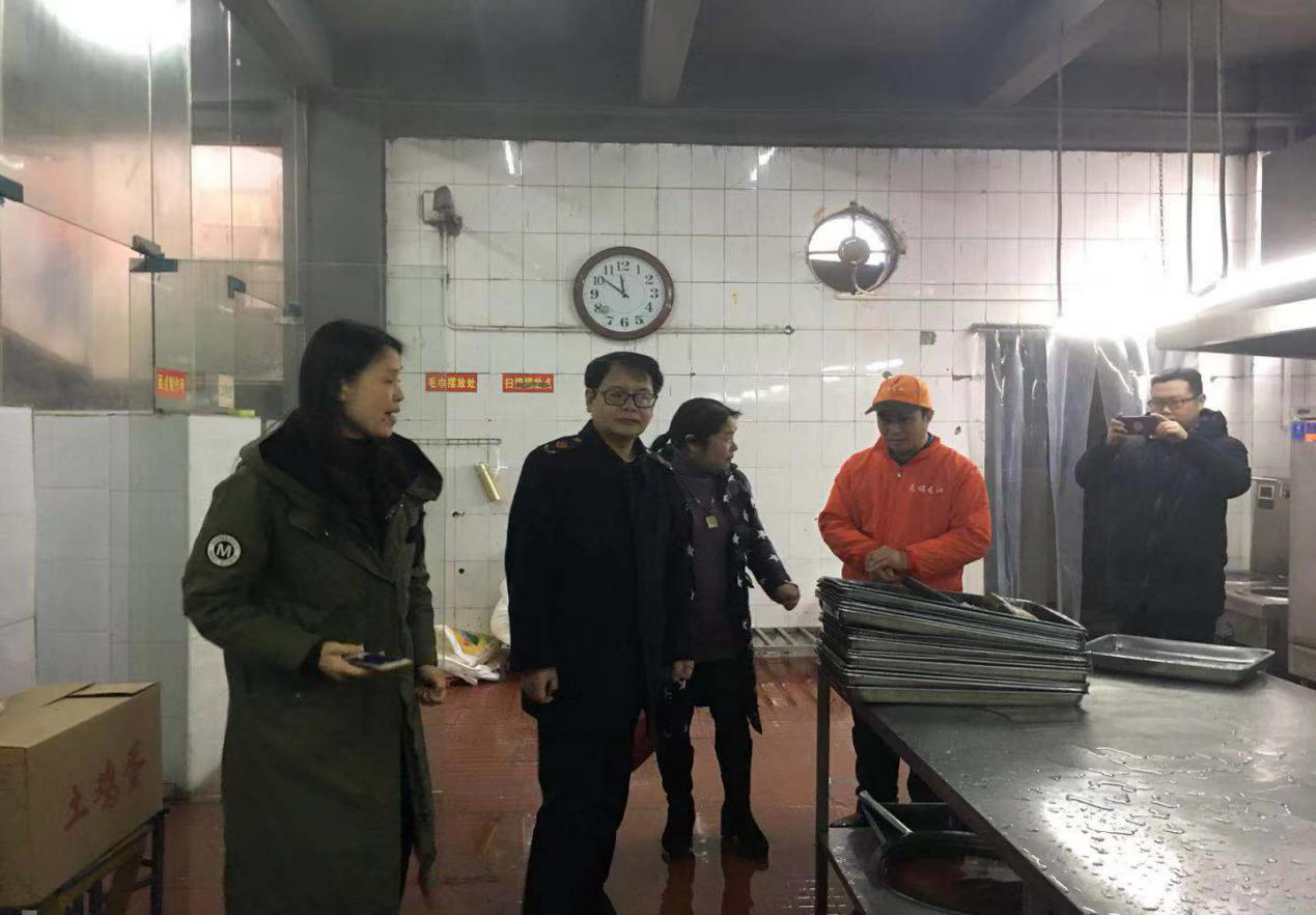 章贡区沙石食监分局李谨局长一行来我院检查指导