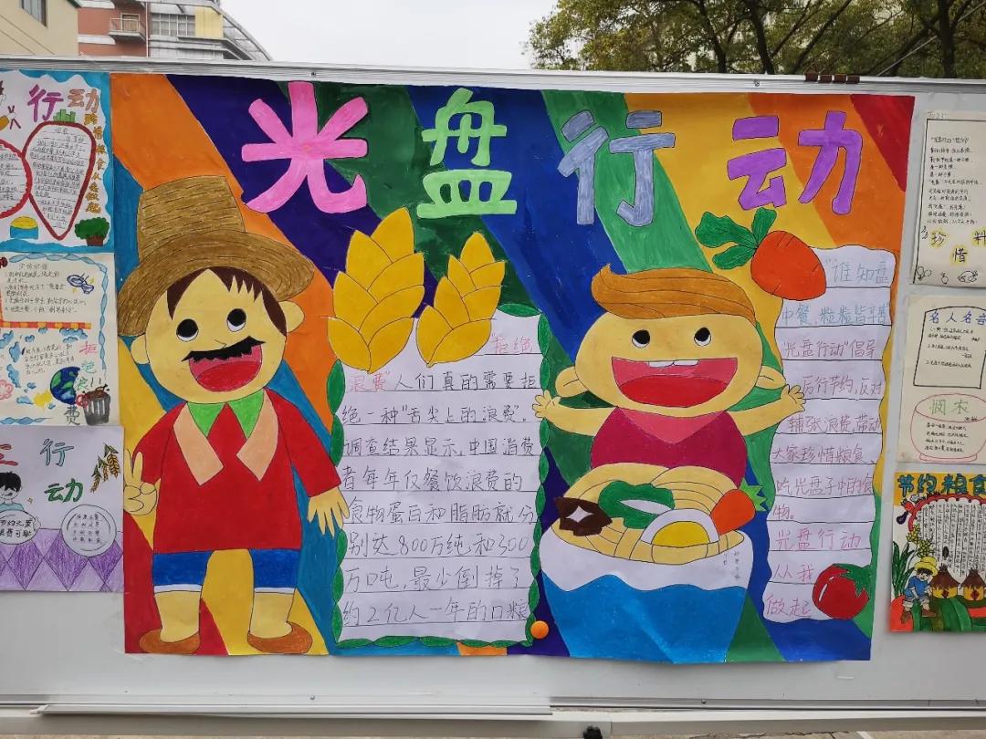 我院商贸旅游系举办主题为“光盘行动,从我做起”的班级画、手抄报作品展