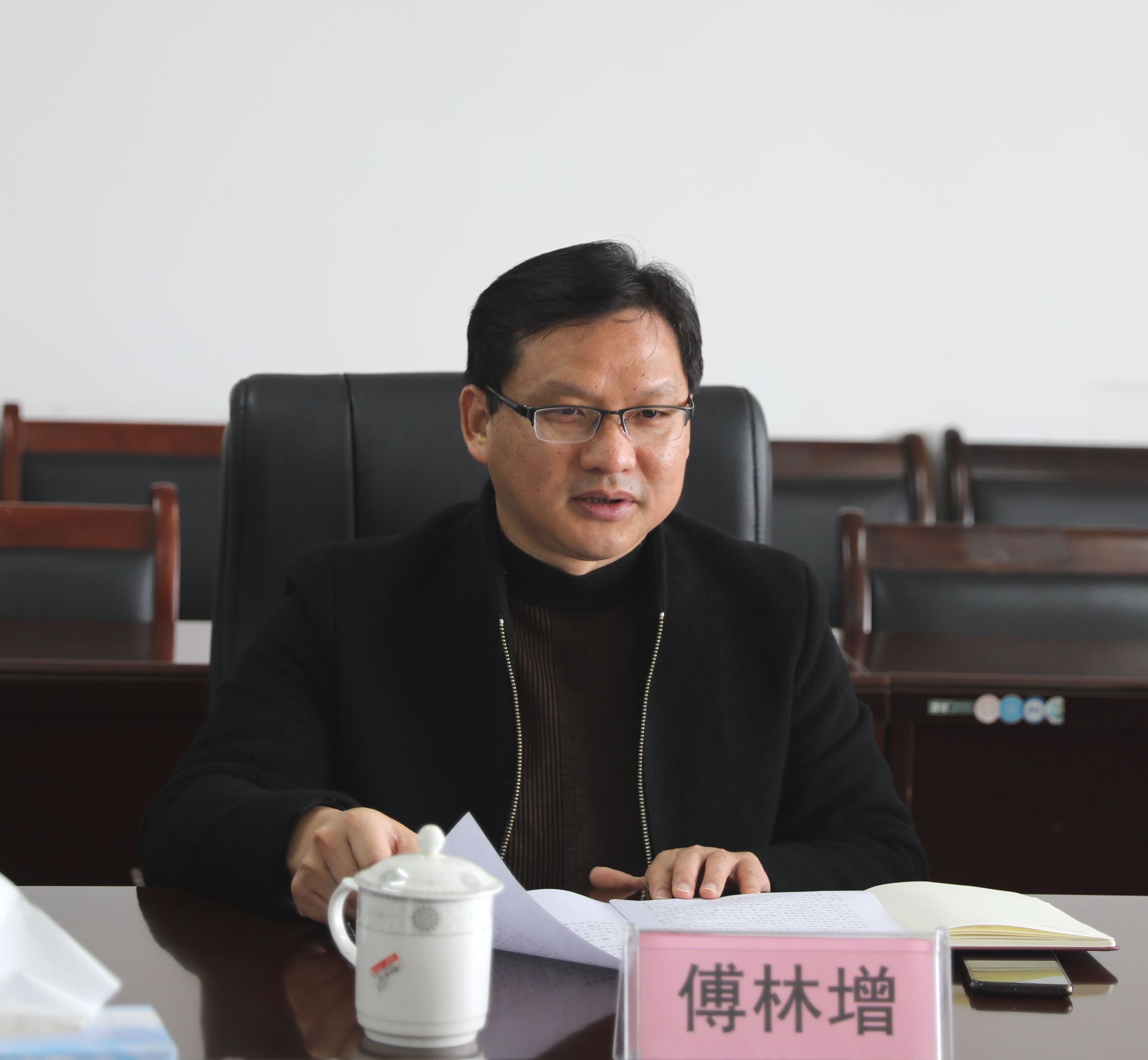 上杭县人社局党组书记、局长傅林增一行来我院交流学习