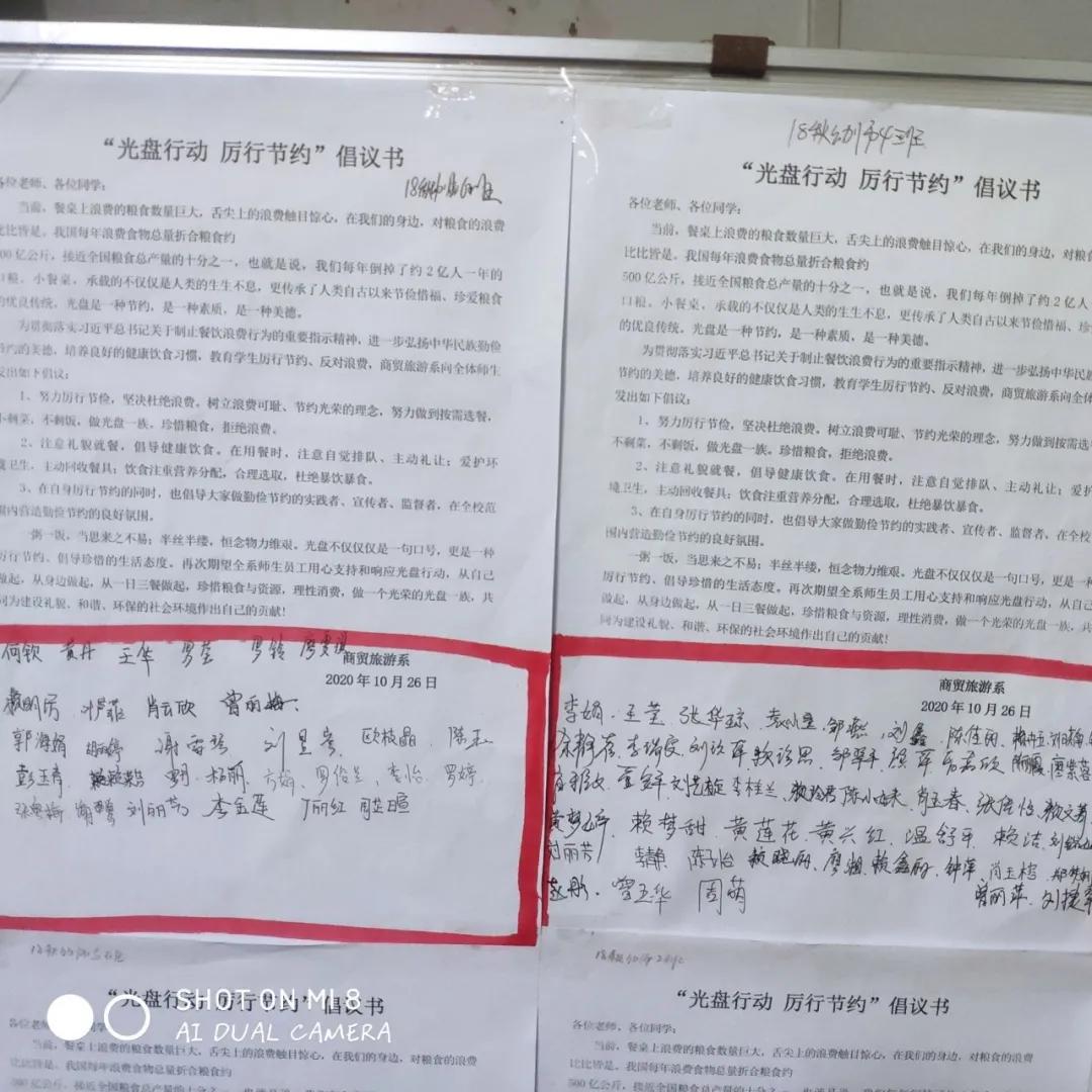 我院商贸旅游系举办主题为“光盘行动,从我做起”的班级画、手抄报作品展