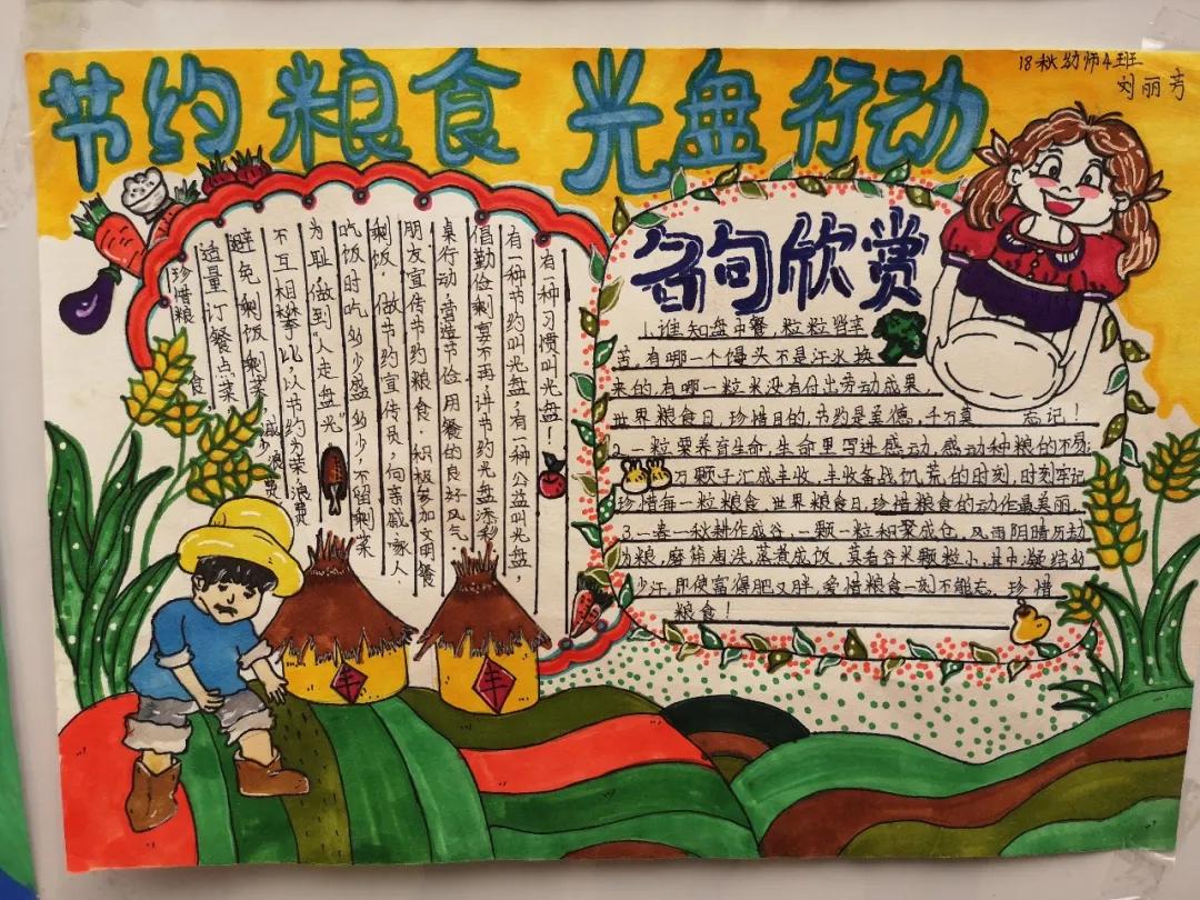 我院商贸旅游系举办主题为“光盘行动,从我做起”的班级画、手抄报作品展