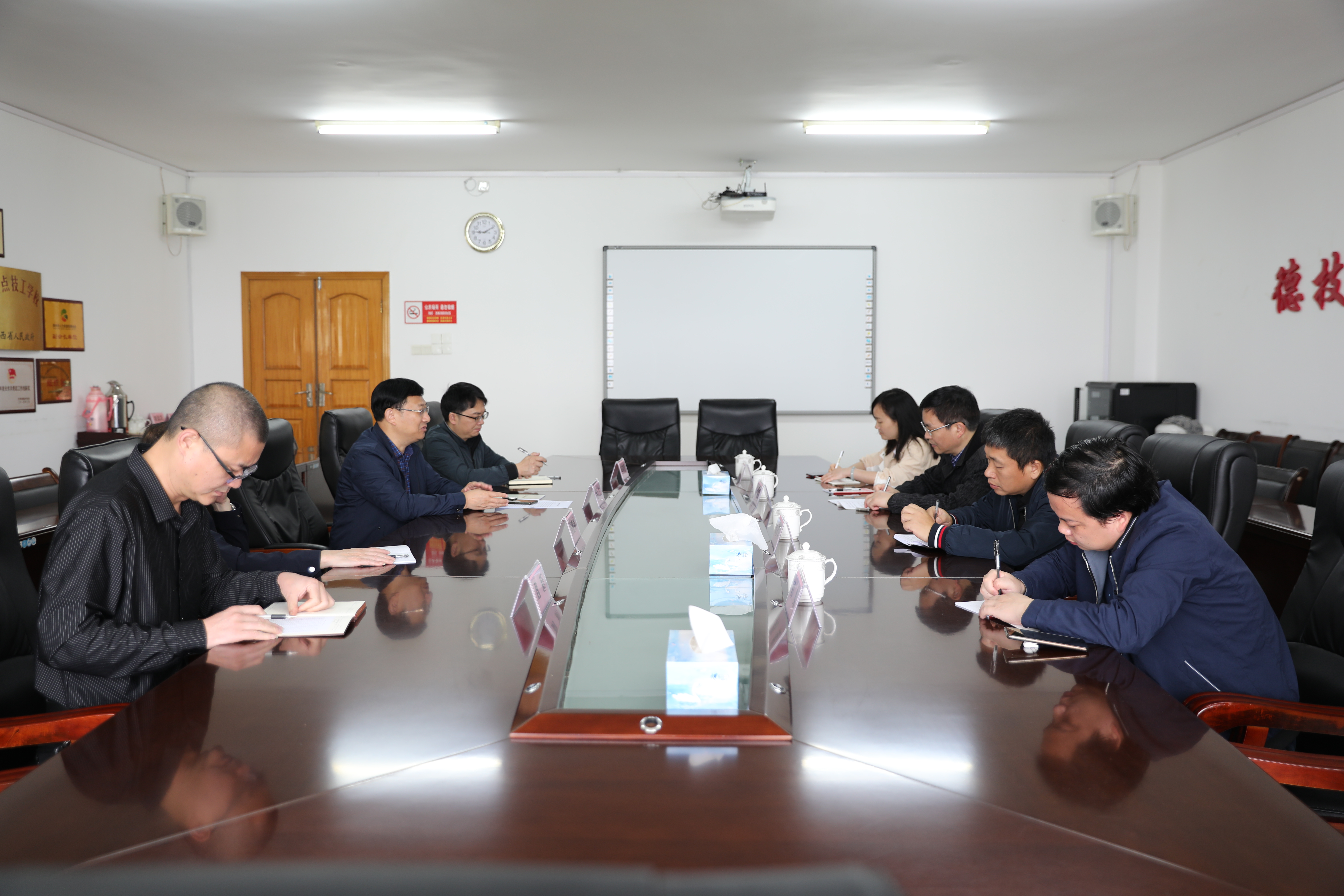江西技师学院院长王林安一行莅临我院考察交流学习